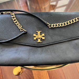 Tory Burch Black Leather flap purse